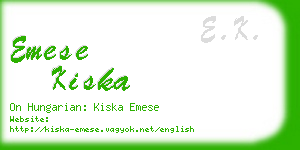 emese kiska business card